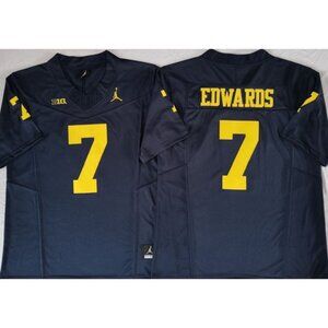 Mens Kids Youths 7 Donovan Edwards Blue Stitched Jersey